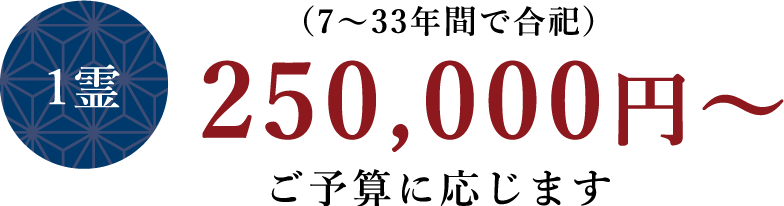 1霊/250,000円〜